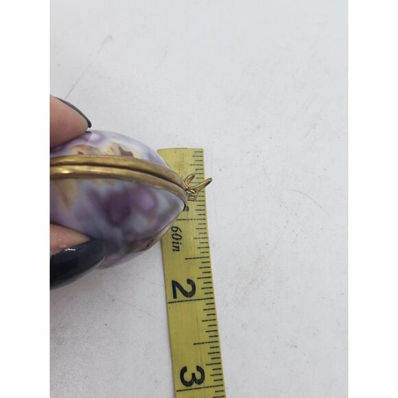 Vintage Handmade Cowrie Sea Shell Hinged Snuff Trinket Ring Stash Box Locket - Picture 11 of 11